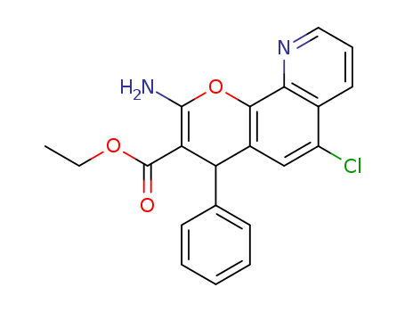 4H-Pyrano[3,2-h]quinoline-3-carboxylic acid,  2-amino-6-chloro-4-phenyl-, ethyl ester