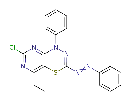 1-(7-chloro-5-ethyl-1-phenyl-1H-pyrimido[4,5-e][1,3,4]thiadiazin-3-yl)-2-phenyldiazene