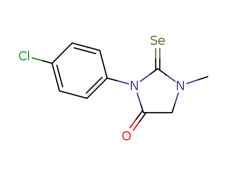 Molecular Structure of 1310370-38-7 (3-(p-chlorophenyl)-1-methyl-2-selenoxohydantoin)