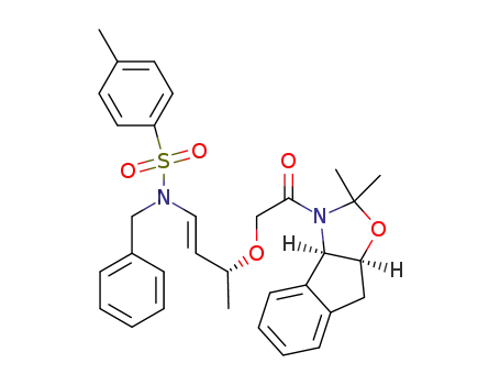 N-benzyl-N-{(E)-(3R)-[2-((3aR,8aS)-2,2-dimethyl-8,8a-dihydro-3aH-indeno[1,2-d]-oxazol-3-yl)-2-oxoethoxy]but-1-enyl}-4-methylbenzenesulfonamide