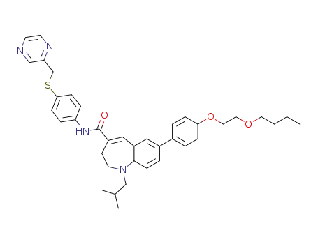 7-{4-[2-(butoxy)ethoxy]phenyl}-1-isobutyl-N-({4-[(2-pyrazinyl)methyl]sulfanyl}phenyl)-2,3-dihydro-1H-1-benzazepine-4-carboxamide