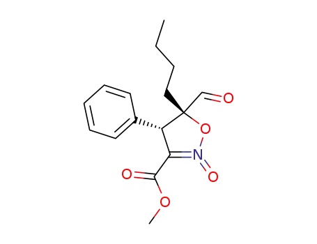 Molecular Structure of 1255516-94-9 ((4S,5R)-3-(methoxycarbonyl)-5-formyl-4-phenyl-5-butyl-4,5-dihydroisoxazole 2-oxide)