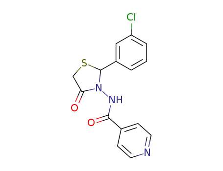 4-Pyridinecarboxamide, N-[2-(3-chlorophenyl)-4-oxo-3-thiazolidinyl]-