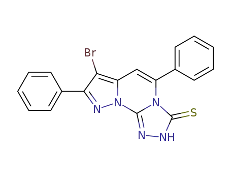 7-bromo-5,8-diphenyl-2H-pyrazolo[1,5-c]-1,2,4-triazolo[4,3-a]pyrimidine-3-thione