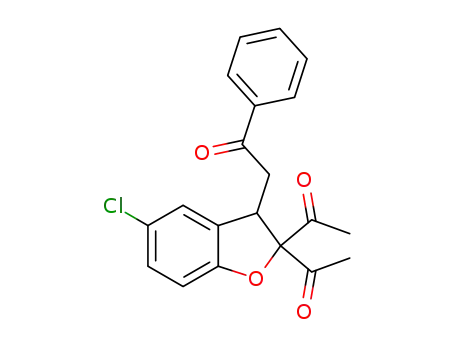1,1'-(5-chloro-3-(2-oxo-2-phenylethyl)-2,3-dihydrobenzofuran-2,2-diyl)diethanone