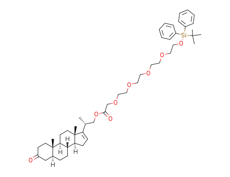 [2-(2-{2-[2-(tert-Butyl-diphenyl-silanyloxy)-ethoxy]-ethoxy}-ethoxy)-ethoxy]-acetic acid (S)-2-((5S,8R,9S,10S,13S,14S)-10,13-dimethyl-3-oxo-2,3,4,5,6,7,8,9,10,11,12,13,14,15-tetradecahydro-1H-cyclopenta[a]phenanthren-17-yl)-propyl ester