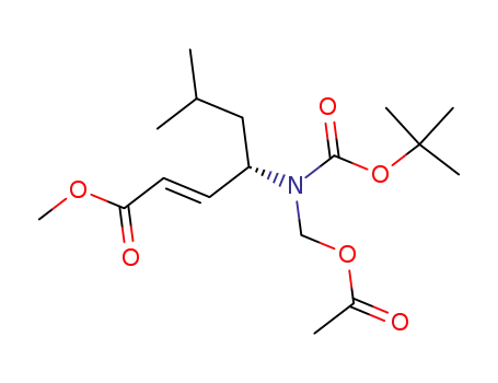 2-Heptenoic acid,
4-[[(acetyloxy)methyl][(1,1-dimethylethoxy)carbonyl]amino]-6-methyl-,
methyl ester, (2E,4S)-