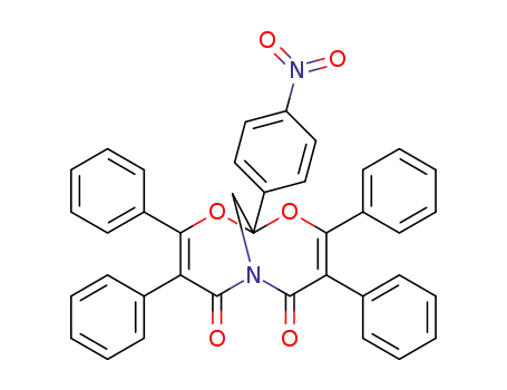 6-(4-nitrophenyl)-3,4,8,9-tetraphenyl-5,7-dioxa-1-azabicylo[4.4.1]undeca-3,8-diene-2,10-dione