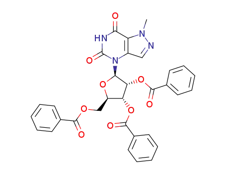 1-methyl-4-(2,3,5-tri-O-benzoyl-β-D-ribofuranosyl)pyrazolo[4,3-d]pyrimidine-5,7(4H,6H)-dione