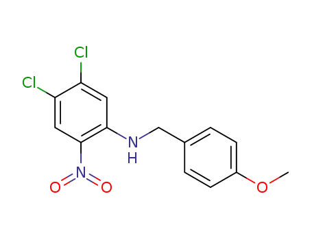 Molecular Structure of 1345336-82-4 (4,5-dichloro-N-(methoxybenzyl)-2-nitroaniline)