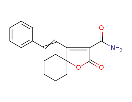 2-oxo-5,5-pentamethylene-4-(2-phenylvinyl)-2,5-dihydrofuran-3-carboxamide