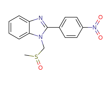 Molecular Structure of 1313402-13-9 (1-methanesulphinylmethyl-2-(4'-nitrophenyl)-1H-benzimidazole)