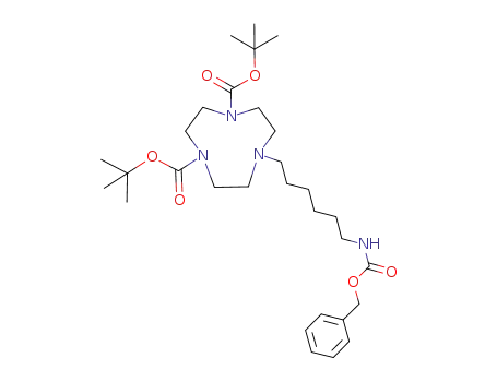 4,7-N,N-di-tert-butyloxycarbonyl-1-N-[6-(N-benzyloxycarbonyl)aminohexyl]-1,4,7-triazacyclononane
