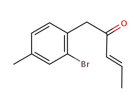 Molecular Structure of 1346964-85-9 ((E)-1-(2-bromo-4-methylphenyl)pent-3-en-2-one)