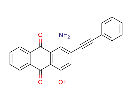 Molecular Structure of 1338810-33-5 (1-amino-4-hydroxy-2-(phenylethynyl)anthracene-9,10-dione)