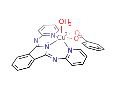 (1,3-bis(2-pyridylimino)isoindoline)(benzoato)aquacopper(II)