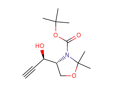 (4R)-4-((1R)-1-hydroxy-prop-2-ynyl)-2,2-dimethyl-oxazolidine-3-carboxylic acid tert-butyl ester