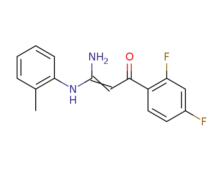 Molecular Structure of 870678-19-6 (3-amino-1-(2,4-difluoro-phenyl)-3-<i>o</i>-tolylamino-propenone)