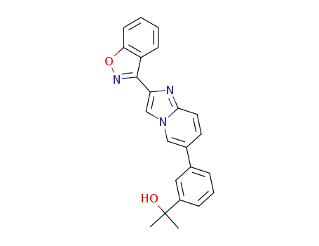 2-[3-(2-benzo[d] isoxazol-3-ylimidazo[1,2-a]pyridin-6-yl)phenyl]propan-2-ol