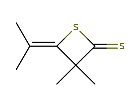 Molecular Structure of 10181-61-0 (2-Thietanethione, 3,3-dimethyl-4-(1-methylethylidene)-)