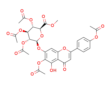 6,4'-diacetoxy-7-hydroxyflavon-7-O-(2,3,4-tri-O-acetyl-β-D-glucopyranosiduronsauremethyl ester)
