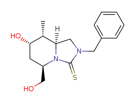 (5R,7S,8R,8aS)-2-Benzyl-7-hydroxy-5-hydroxymethyl-8-methyl-hexahydro-imidazo[1,5-a]pyridine-3-thione