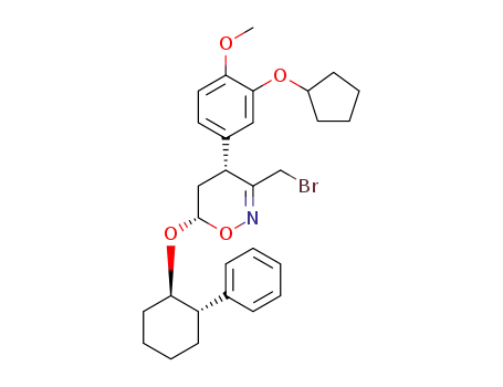 (4R,6S,7R,8S)-3-(bromomethyl)-4-[3-(cyclopentyloxy)-4-(methyloxy)phenyl]-6-[(2-phenylcyclohexyl)oxy]-5,6-dihydro-4H-1,2-oxazine