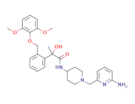 N-{1-[(6-aminopyridin-2-yl)methyl]piperidin-4-yl}-2-{2-[(2,6-dimethoxyphenoxy)methyl]phenyl}-2-hydroxypropanamide