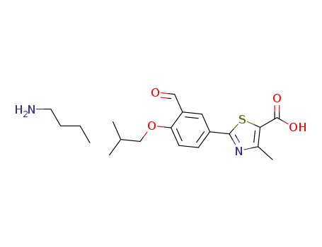 Molecular Structure of 1350352-74-7 (2-[3-formyl-4-(2-methylpropoxy)phenyl]-4-methylthiazole-5-carboxylic acid n-butylamine)