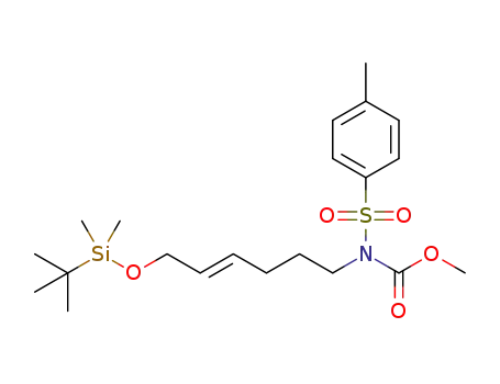 (E)-methyl 6-(tert-butyldimethylsilyloxy)hex-4-enyl(tosyl)carbamate