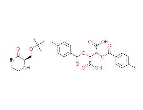 (R)-3-(t-butoxymethyl)piperazine-2-one di-p-toluoyl-L-tartrate