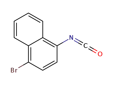 Molecular Structure of 1591-96-4 (1-BROMO-ISOCYANATONAPHTHALENE  97)