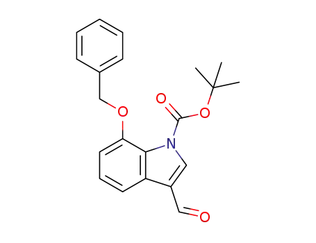 Molecular Structure of 914348-99-5 (1-Boc-7-benzyloxy-3-formylindole)