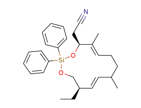 2-[(4S,5E,10E,12R)-12-ethyl-5,9-dimethyl-2,2-diphenyl-1,3-dioxa-2-silacyclotrideca-5,10-dien-4-yl]ethanenitrile