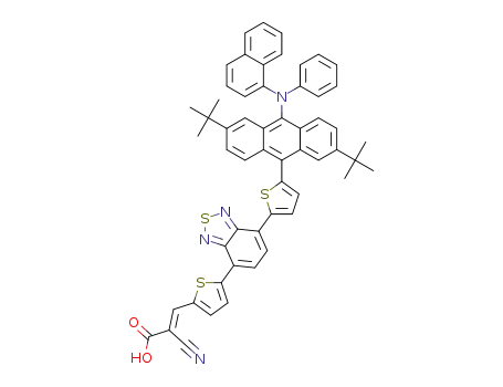 (E)-2-cyano-3-(5-(7-(5-(2,6-di-tert-butyl-10-(naphthalen-1-yl(phenyl)amino)anthracen-9-yl)thiophen-2-yl)benzo[c][1,2,5]thiadiazol-4-yl)thiophen-2-yl)acrylic acid