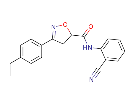 3-(4-ethylphenyl)-4,5-dihydroisoxazole-5-carboxylic acid 2-cyanophenylamide