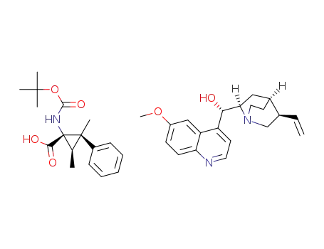 (1S,2R,3R)-1-tert-butoxycarbonylamino-2,3-dimethyl-2-phenylcyclopropane-1-carboxylic acid quinidine