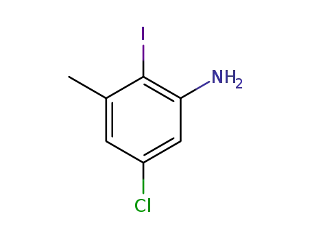 Molecular Structure of 1150617-63-2 (5-Chloro-2-iodo-3-Methylaniline)