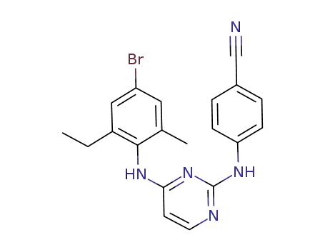 4-[4-(4-bromo-2-ethyl-6-methylphenylamino)pyrimidin-4-ylamino]benzonitrile