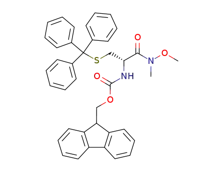 [1-(methoxy-methyl-carbamoyl)-2-tritylsulfanyl-ethyl]-carbamic acid 9<i>H</i>-fluoren-9-ylmethyl ester