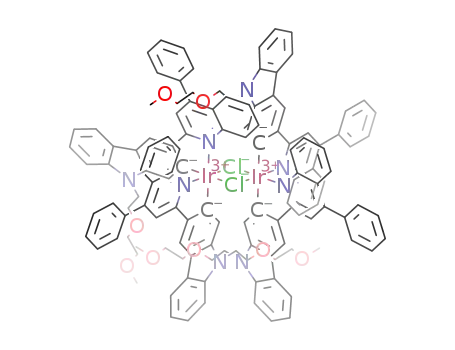 Molecular Structure of 1245730-97-5 (di[bis[9-(2-(2-methoxyethoxy)ethyl)-3-(4-phenylquinolin-2-yl)-9H-carbazolato-N,C<sub>2</sub>']iridium(III) chloride])