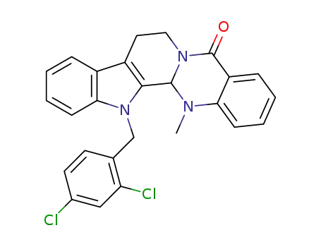 Molecular Structure of 1253282-89-1 (N-(2,4-dichlorobenzyl)evodiamine)