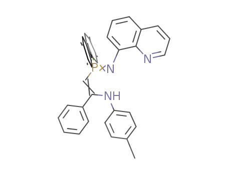 p-MeC<sub>6</sub>H<sub>4</sub>NC(Ph)CH<sub>2</sub>P(Ph<sub>2</sub>)N(8-C<sub>8</sub>H<sub>6</sub>N)