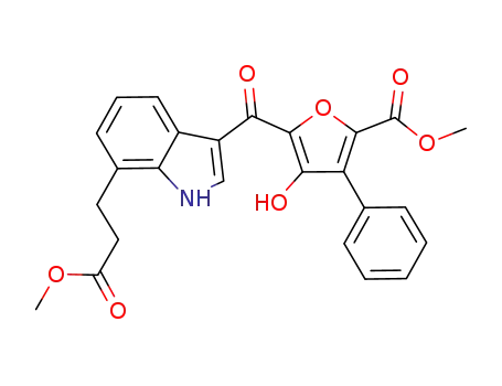 4-hydroxy-5-[7-(2-methoxycarbonyl-ethyl)-1<i>H</i>-indole-3-carbonyl]-3-phenyl-furan-2-carboxylic acid methyl ester