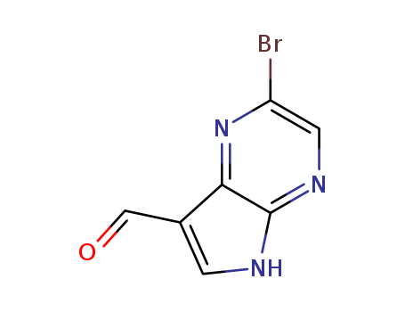 2-BroMo-5H-pyrrolo[2,3-b]pyrazine-7-carboxaldehyde