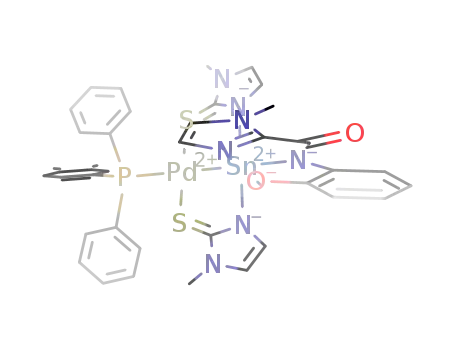 Ph<sub>3</sub>PPdSn(1-methyl-2-mercaptoimidazole)2(OC<sub>6</sub>H<sub>4</sub>NHCOC<sub>3</sub>H<sub>2</sub>N<sub>2</sub>(CH<sub>3</sub>))