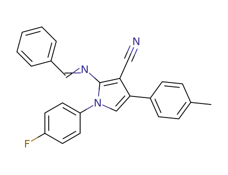 2-(benzylideneamino)-1-(4-fluorophenyl)-4-p-tolyl-1H-pyrrole-3-carbonitrile