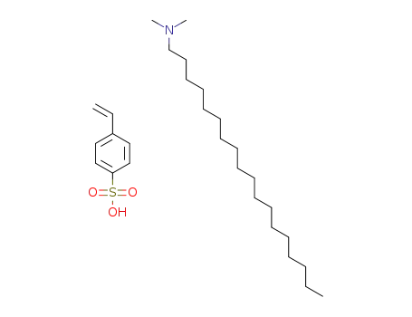 Molecular Structure of 155676-49-6 (N,N-dimethyl-n-octadecylammonium p-styrenesulfonate)
