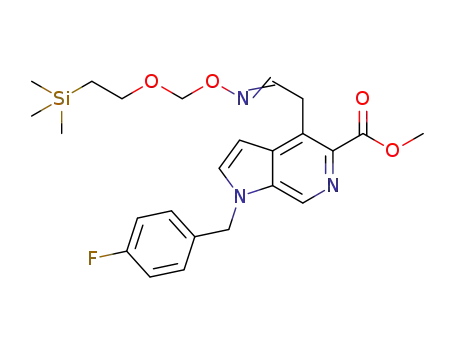 methyl 1-(4-fluorobenzyl)-4-(2-((2-(trimethylsilyl)ethoxy)methoxyimino)ethyl)-1H-pyrrolo[2,3-c]pyridine-5-carboxylate