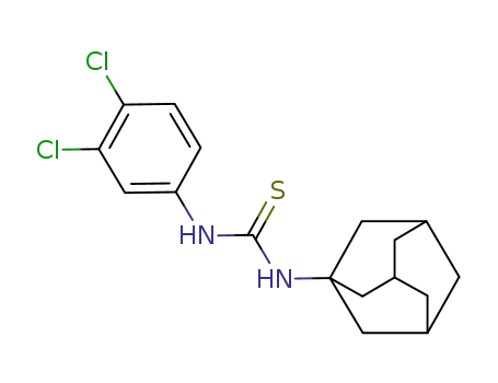 Molecular Structure of 16192-98-6 (1-(adamantan-1-yl)-3-(3,4-dichlorophenyl)thiourea)
